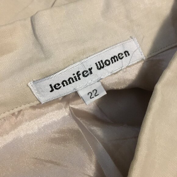 Jennifer Woman Jennifer Glasgow Cream Ramie Pintuck Button Down Tee Shirt - Picture 10 of 16